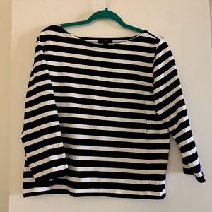 JCrew boatneck striped shirt